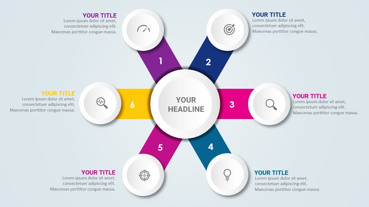 Animated 6 Circular Options Infographic Slide in PowerPoint-2021-02 ...