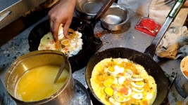 Omelette Making | Boiled Egg Omelet Recipe | Indian Style Egg Bhurji