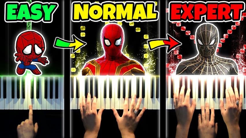 SPIDER-MAN Theme | EASY to EXPERT But...
