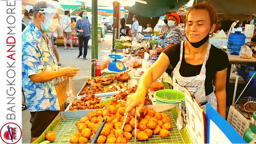 Thailand STREET FOOD Bangkok | The Stalls at Wat Pradu Street Food Market