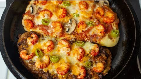 小龙虾双拼披萨-经典番茄+重口香辣 2 Flavor Crawfish Pizza Recipe  | How to