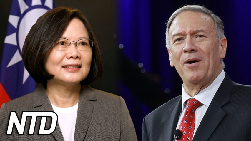 USA:s tidigare utrikesminister Pompeo besöker Taiwan | NTD NYHETER
