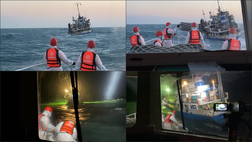彰化外海貨輪「幸運」號大艙進水 海巡迅速救援7名船員