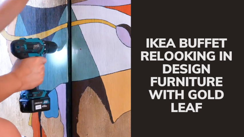 IKEA BUFFET RELOOKING IN DESIGN FURNITURE WITH GOLD LEAF