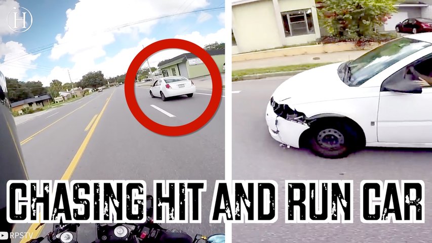 Motorbike Chases Hit and Run Car | Humanity Life