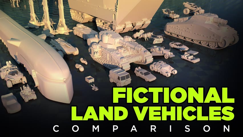 🚚 FICTIONAL Land VEHICLES | 3D Real Scale 🚗