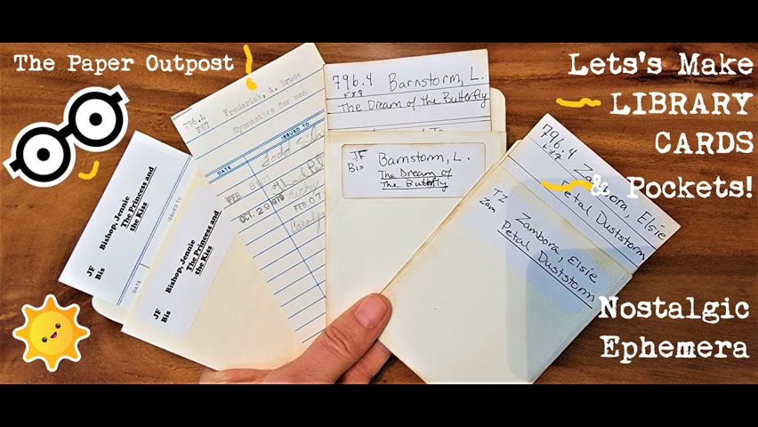 How to Make Library Cards & Library Card Pockets! Fun For Our Junk Journals! The Paper Outpost! :)