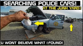 Searching Police Cars At the Junkyard! You wont believe what I found! Crown Rick Auto
