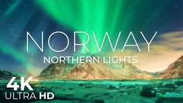 Norway 4K • Northern lights (Aurora) | 1 Hour Relaxing with Peaceful Piano for Sleep