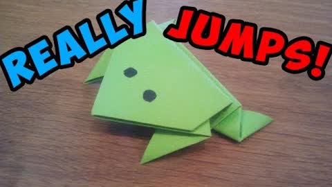 How To Make a Paper Jumping Frog - EASY Origami