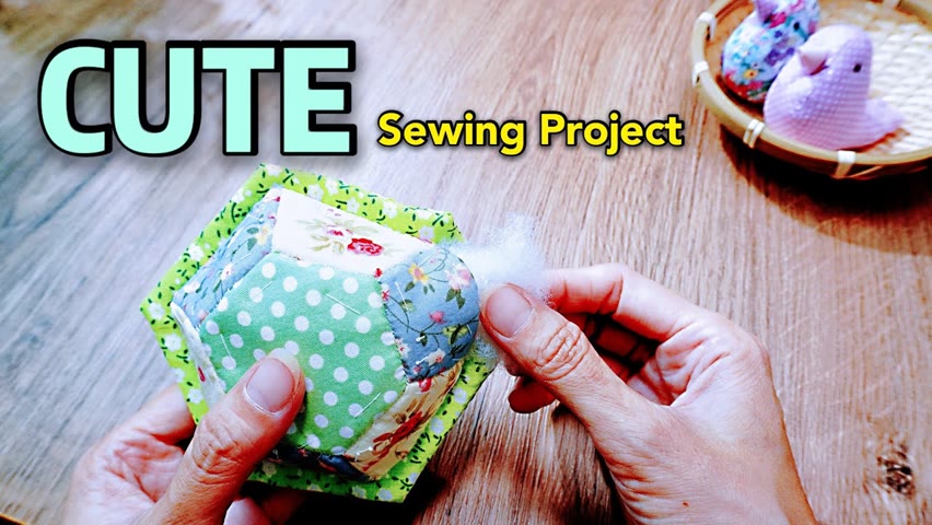 CUTE Sewing Project can Cheer you up /Scraps idea / Love Gift  #HandyMumLin