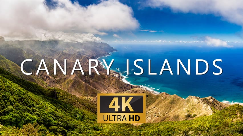 CANARY ISLANDS (4K UHD) Drone Film + Best Ambient Music For Meditation, Sleep, Stress Relief & Yoga