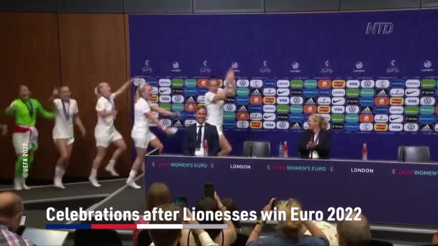Celebrations After Lionesses Win Euro 2022