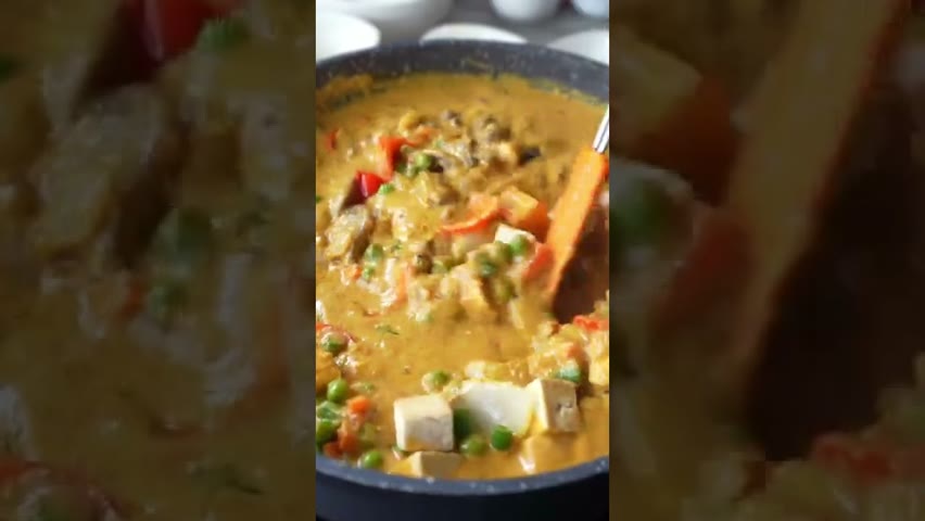 Vegan Kolhapuri Curry Indian Recipe Shorts #shorts #youtubeshorts