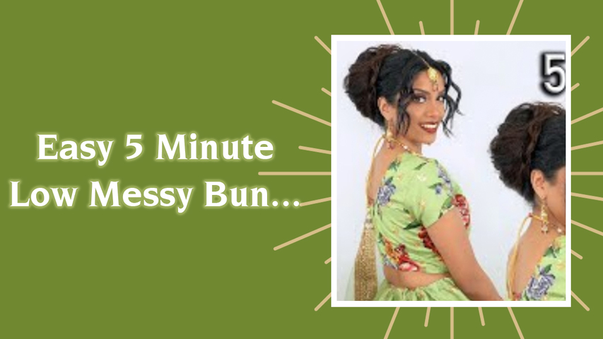 Easy 5 Minute Low Messy Bun... For All Hair Types!