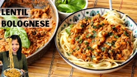 Easy Vegan Lentil Bolognese - Healthy & Budget friendly