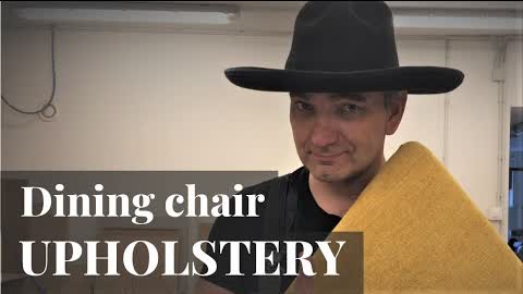 How to reupholster DINING CHAIR easy!