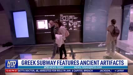 Greek Subway Features Ancient Artifacts