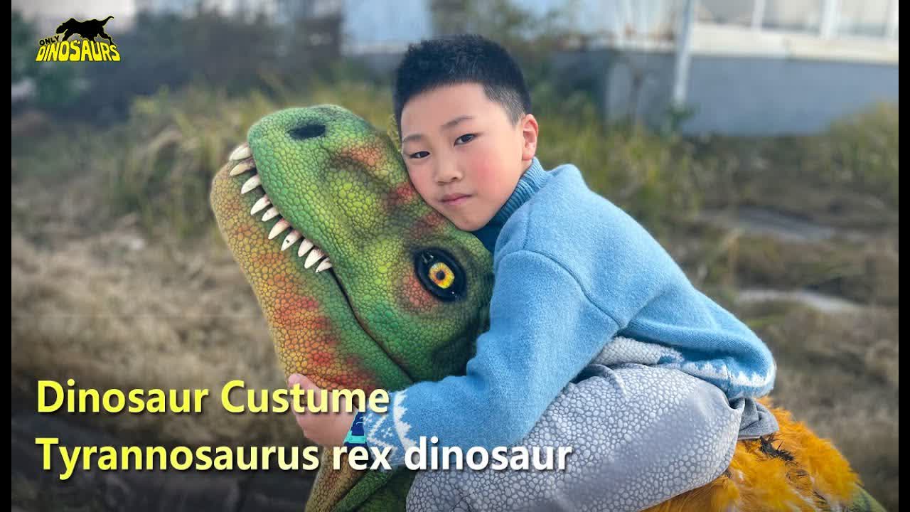 Lifelike Boy Riding Dinosaur Costume | Costumes