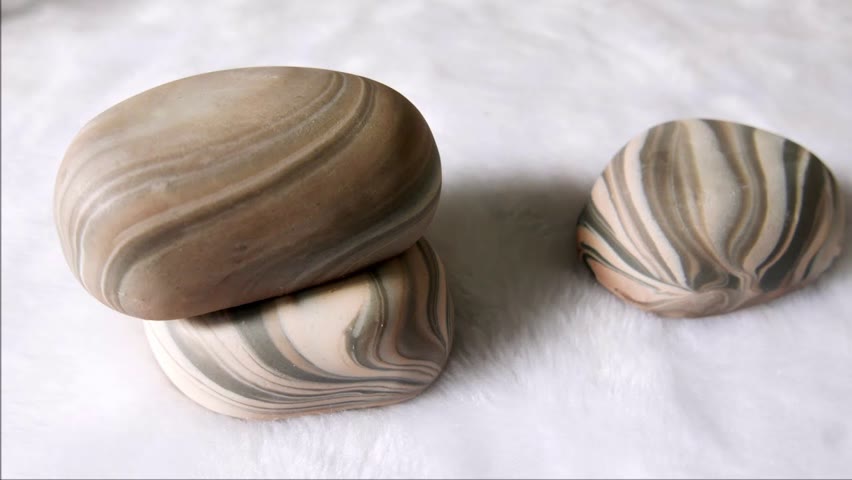石頭渲染皂DIY -  river rock handmade soaps with in-the-pot swirl technique - 手工皂