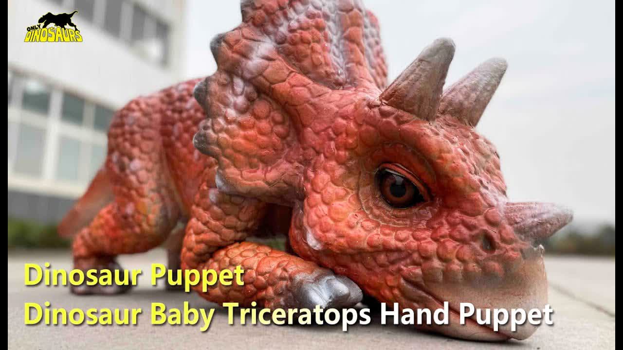 Dinosaur Puppet: Dinosaur Baby Triceratops Hand Puppet | Puppets