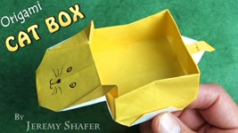 Origami Cat Box that Floats!... "It's raining Cats and Dogs!"
