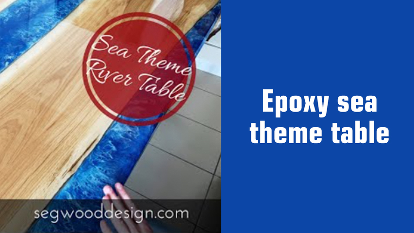 Epoxy sea theme table