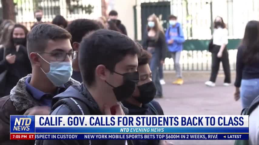 California Governor Calls for Students to Go Back to Class