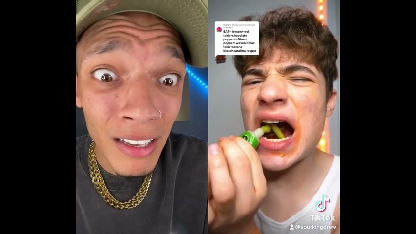 Sour King REACTS to man doing FAKE challenge! 😳