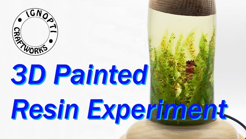 Woodturning: 3D Painted Resin Experiment