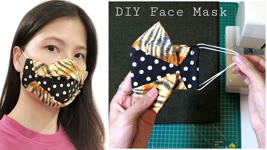 NEW MASK DESIGN 2021 (very easy) how to make a beautiful face mask with 4 layers of fabric