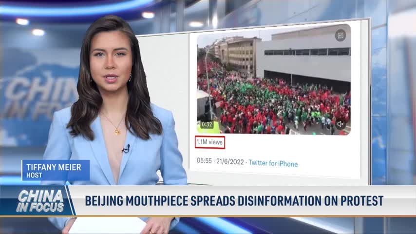 Beijing Mouthpiece Spreads Disinformation on Protest