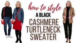 How to Style a Cashmere Turtleneck Sweater || Style Inspiration for Women 50+