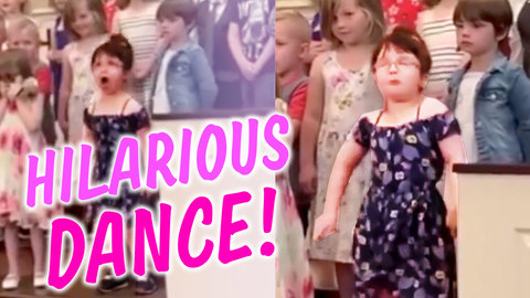 Little Girl Does a Hilarious Dance During Graduation Ceremony Performance