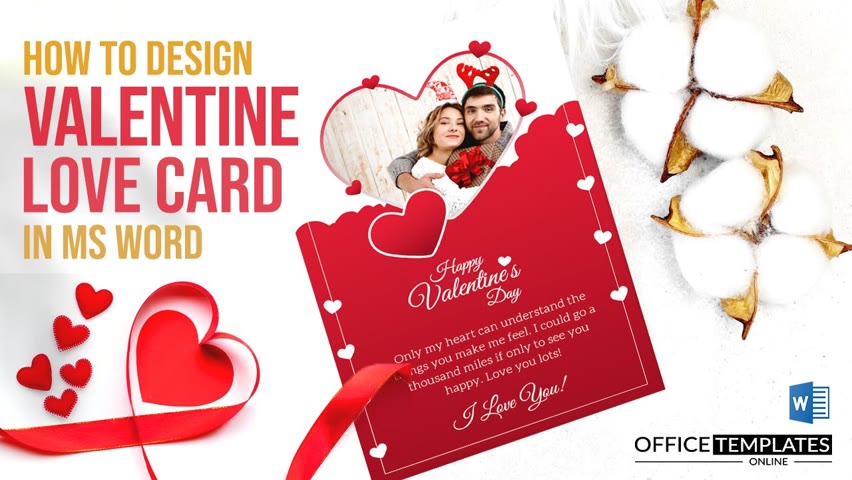 How to Design a Love Card for your Valentine in MS Word | Valentine's Day Special | DIY Tutorial
