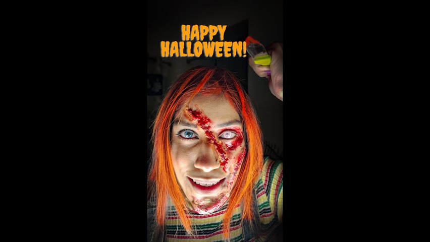 Chucky wishes you Happy Halloween 🎃 Quick Photography Idea #shorts