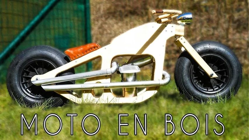 WOOD BALANCE BIKE IN BOBBER STYLE FOR CHILDS