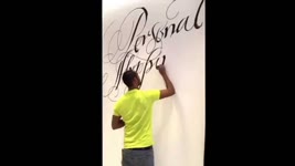 Big wall lettering with Montana Acrylic Markers for Topshop 5th Avenue, NYC