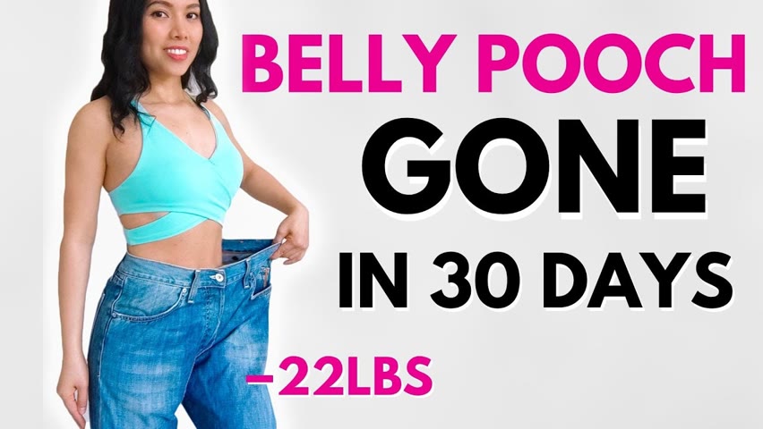 COMPLETE  workout to lose hanging belly pooch IN 30 DAYS, FAST WEIGHT LOSS DIET, summer bikini body