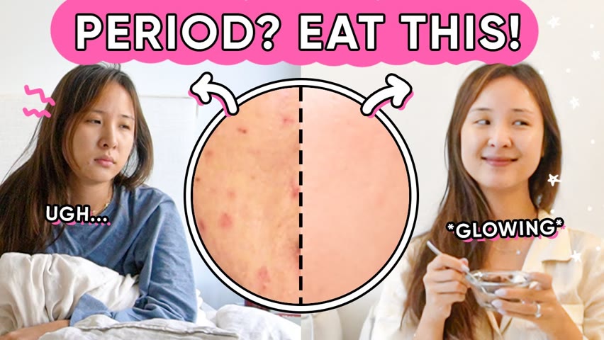 What you should EAT & AVOID to reduce breakouts, period cramps & bloating, NATURALLY 🧀🥦🍷 ft. Elix