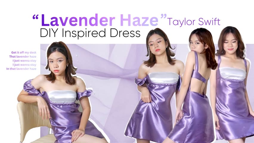 DIY Lavender Haze Inspired Dress (2 Versions) 🪩💜 | Taylor Swift Midnights Album | Villamor Twins
