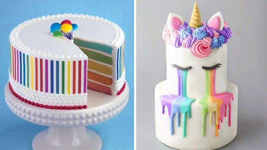 More Rainbow Cake Decorating Compilation | Most Satisfying Cake Videos