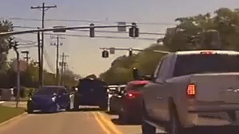 Police release dash cam video of high speed chase through city streets