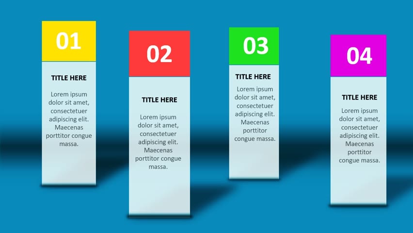 Create 4 Options Infographic Slide in PowerPoint. Tutorial No. 929