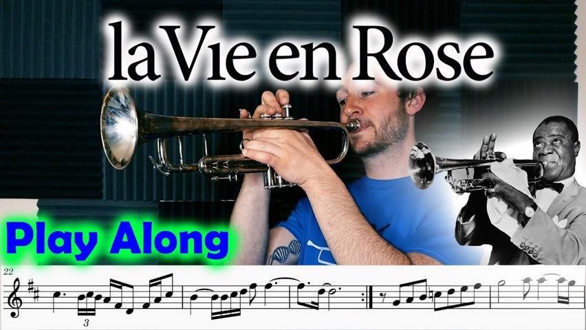 Louis Armstrong - La Vie En Rose (Trumpet Play Along)