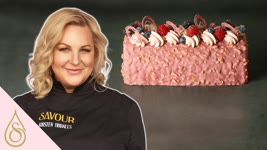 Ruby Chocolate Roulade Cake | Full Recipe | Kirsten Tibballs