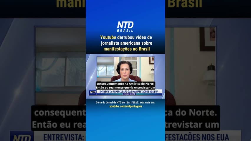 Youtube derrubou vídeo de jornalista americana sobre manifestações no Brasil #shorts
