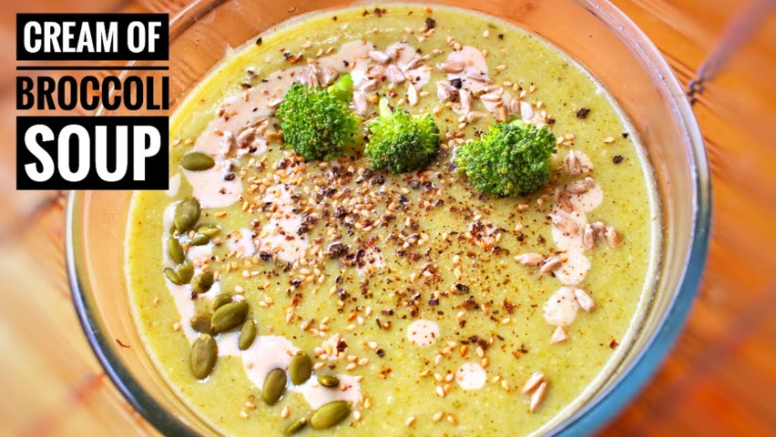 Cream of Broccoli Soup Vegan Recipe || Easy Broccoli Cream Soup Recipe Vegan || Vegan Soup Recipe