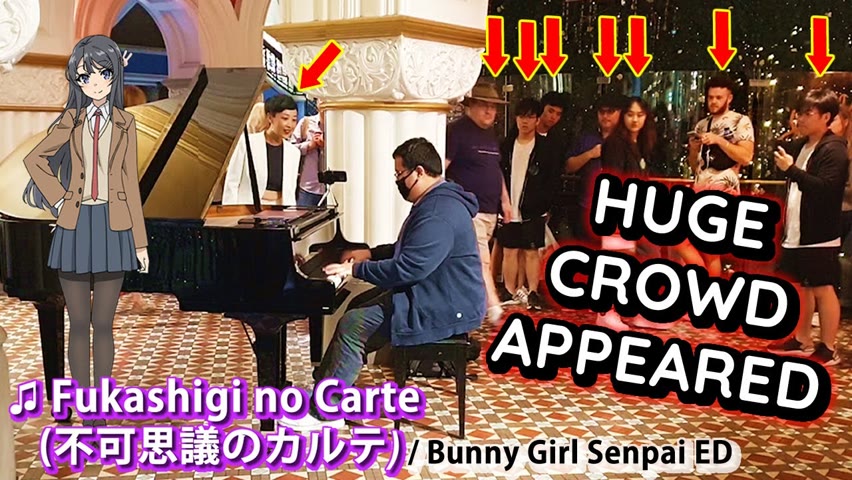 I played Bunny Girl Senpai ED (Fukashigi no Carte) on piano in public