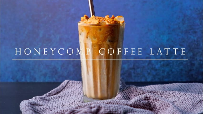 焦糖脆脆鮮奶咖啡 ┃Honeycomb Coffee Latte
